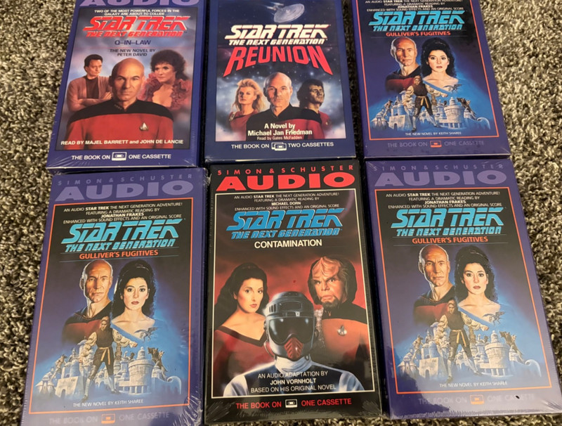 Star Trek Audio Books on cassette-Simon & Schuster-Lot of 6- New- factory sealed