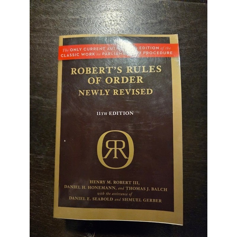 Robert’s Rules of Order Newly Revised 11th Edition Henry M. Robert III Paperback