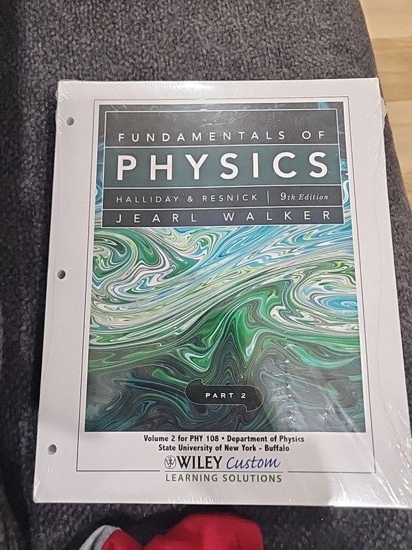 Fundamentals of Physics Volume 2-9th Edition (Custom Edition D BRAND NEW IN WRAP