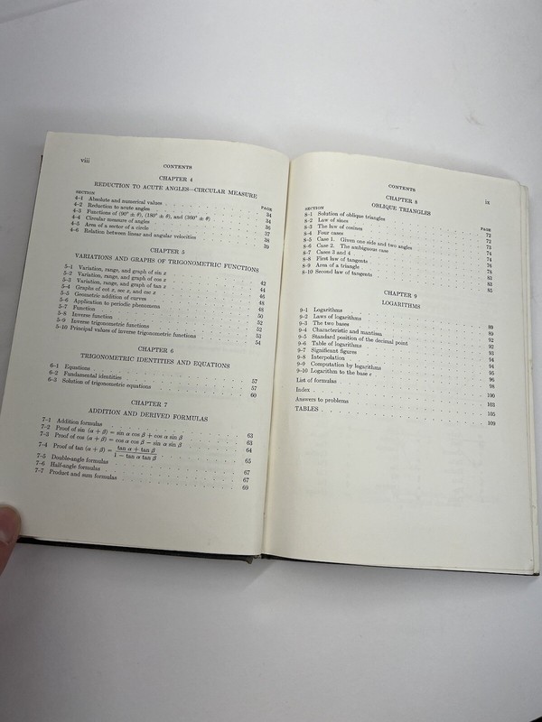 Vintage Plane Trigonometry with Tables H.M. Dadourian 1957 Addison-Wesley HC gallery