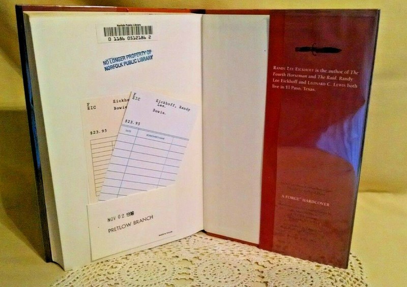 BOWIE BY RANDY EICKHOFF LEONARD LEWIS HC/DJ STATED FE 1998 JIM BOWIE KNIFE. gallery