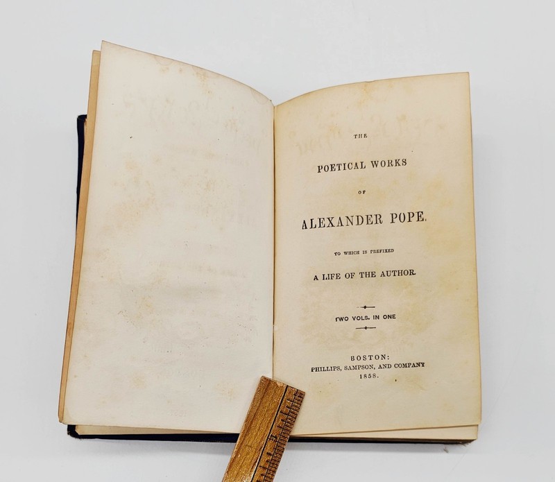 Political Works of Alexander Pope 1857-58 Two Volumes in One HC 306 pages gallery