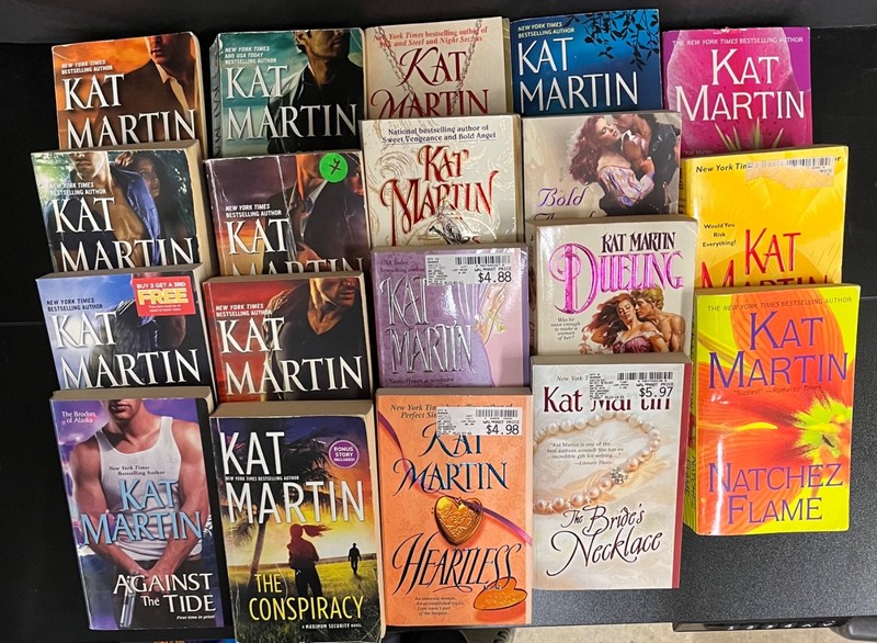 Kat Martin lot of 19 MMPB includes Natchez Flame, Devil’s Pride, Heartless