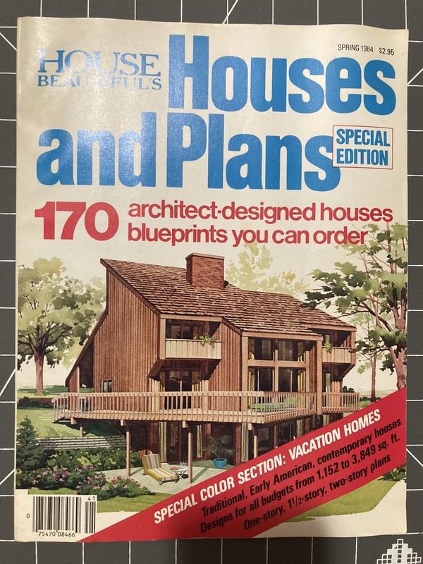 Houses & Plans Special Edition Spring 1984 House Bea. Architect Homes Blueprints