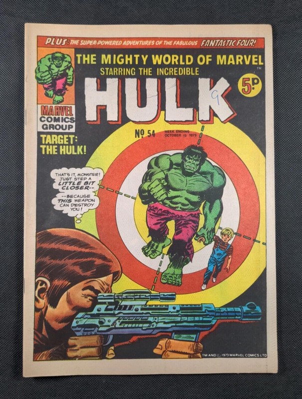 Mighty World of Marvel Issue No 54 October 1973 Marvel UK – Vintage Comic