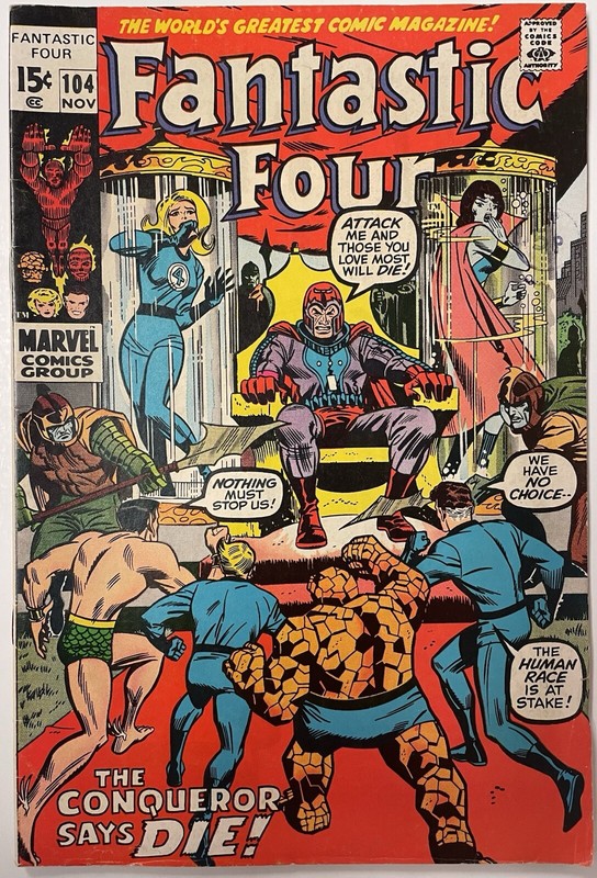 Fantastic Four #104 (1970) Sub-Mariner & Magneto Master Appearance