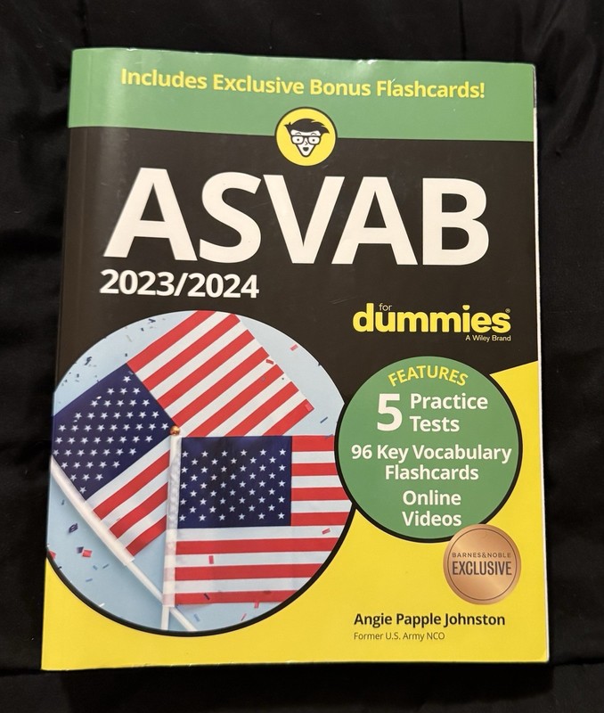 ASVAB 2023/2024 for Dummies Study Guide by Angie Papple Johnston, Flashcards