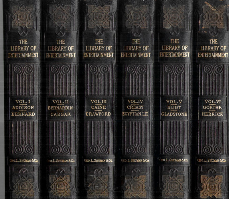 1918 Complete Set ‘LIBRARY of ENTERTAINMENT’ World’s Great Writers UNREAD VG++