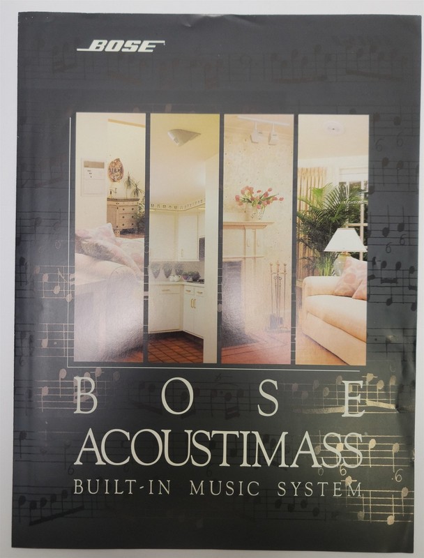 1990’s Bose Acoustimass Built-In Music System Brochure Pamphlet Specs