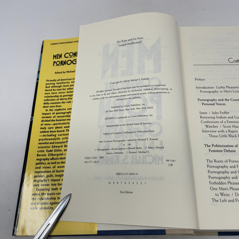 Men Confront Pornography by Michael S. Kimmel HC First Edition Like New 1990 gallery