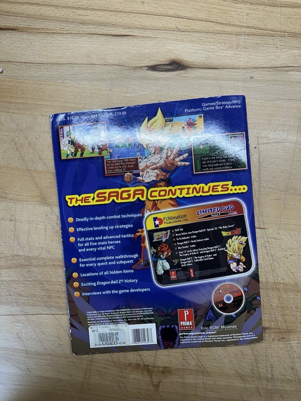 Dragon Ball Z the Legacy of Goku II 2 strategy Player's guide book with DVD 2003 gallery