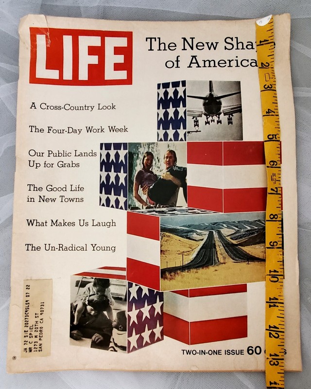 Life Magazine 2 In 1 Issue Jan 8 1971 New Shape Of America Vol 70 #1
