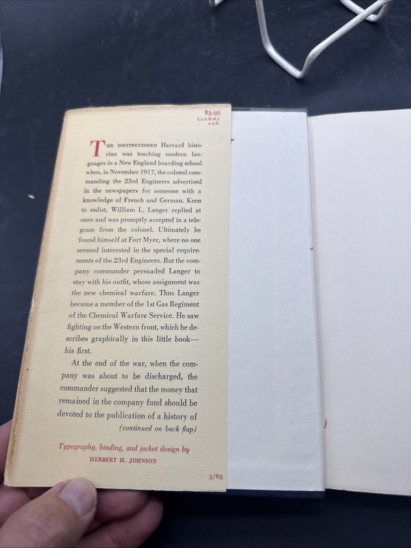 WWI Gas and Flame in World War I Knopf 1st Borzoi Edition HC/DJ Regiment Co. E gallery