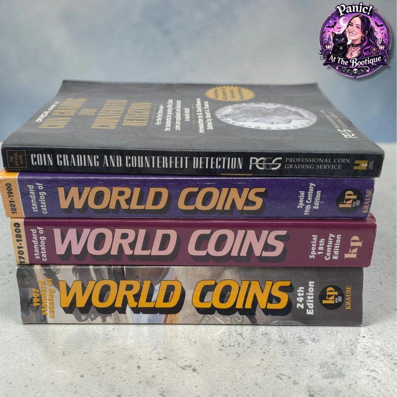 Krause World Coin Catalogs & PCGS Coin Grading Guide Book Lot 4 Vol 1701-1997