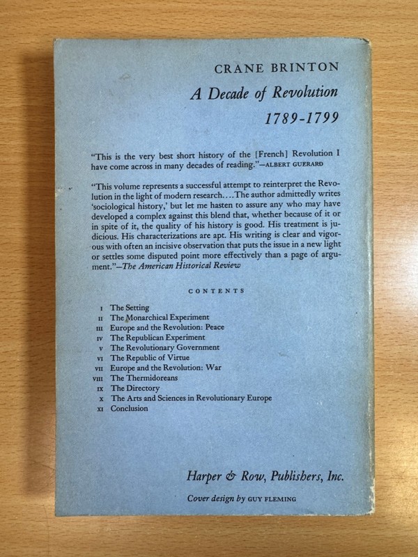 A Decade of Revolution 1789-1799 by Crane Brinton 1963 Harper Torchbooks gallery