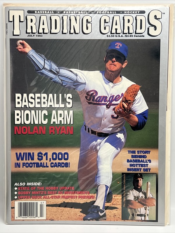 July 1993 Trading Cards Magazine: Nolan Ryan Baseball’s Bionic Arm Cover