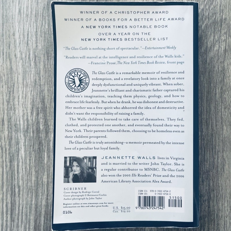 The Glass Castle A Memoir by Jeannette Walls 2006 Trade Paperback Award Winning gallery