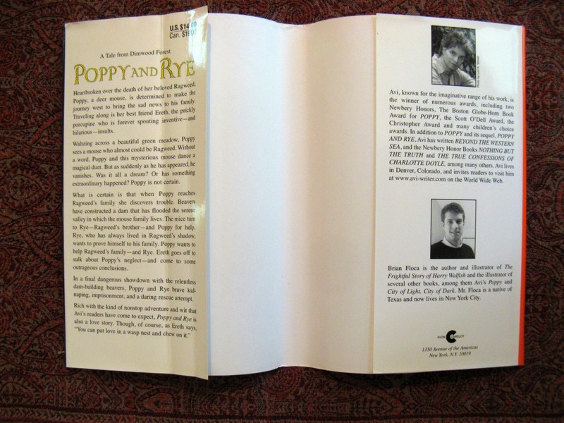 Poppy and Rye, by Avi, Illustrated by Brian Floca. Inscribed by the author, 1998 gallery