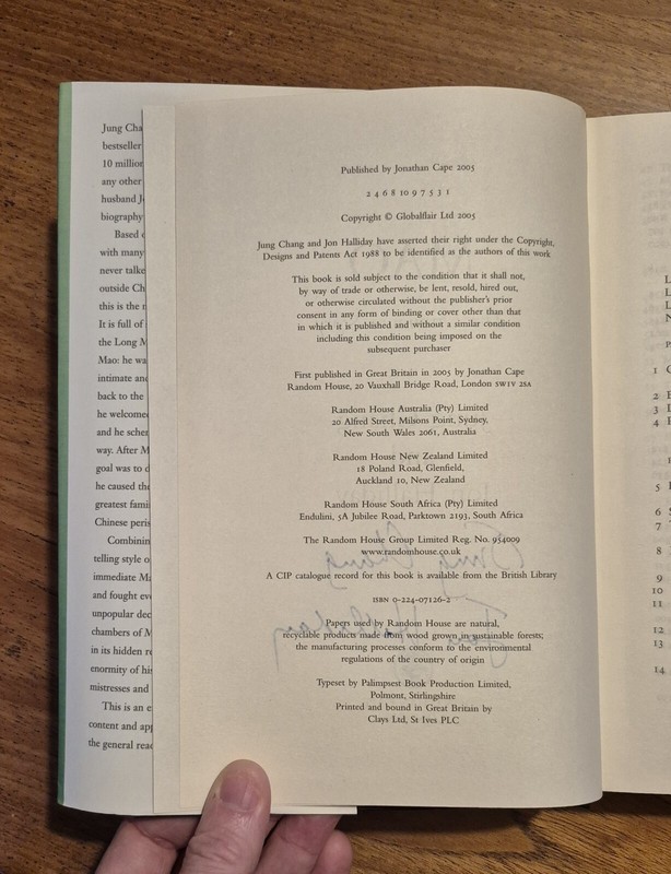 First Edition Signed By Authors: Mao: The Unknow Story, Jung Chang, Jon Halliday gallery