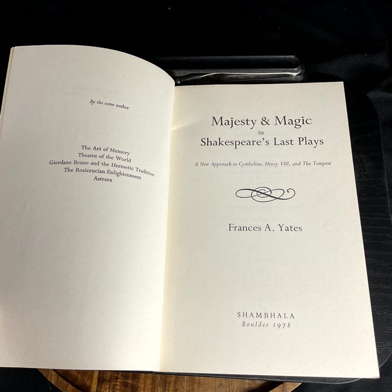 Majesty & Magic in Shakespeare's Last Plays Frances A. Yates 1978 Illustrated gallery