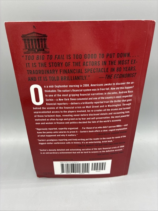 Too Big to Fail: The Inside Story of How Wallstreet Andrew Ross Sorkin Paperback gallery