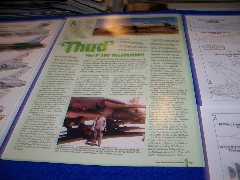 REPUBLIC F-105 THUNDERCHIEF "THUD"..HISTORY/PROFILES/2-PAGES OF 5-VIEWS (472MM) gallery