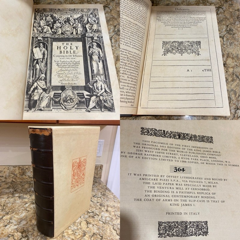 The Original King James Bible A Limited Facsimile Of 1611 First Edition Slipcase