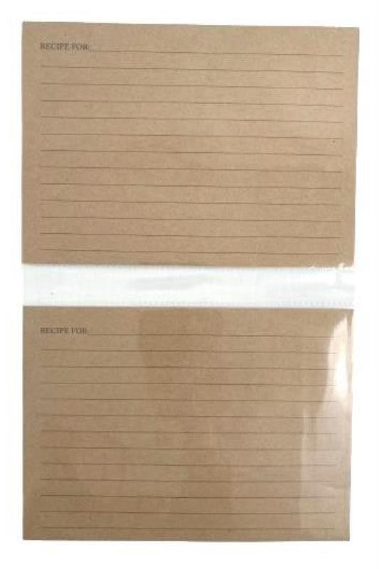 Recipe Journal Binder with Cards, Dividers & Protector Sheets - Brown gallery