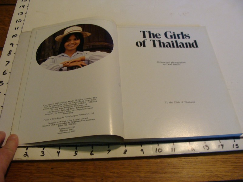 The Girls of Thailand by Dean Barrett (1985, Paperback, Illustrated) gallery
