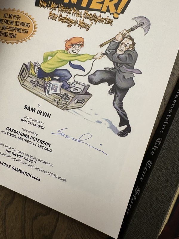 2 SIGNED SAM IRVIN BOOKS EPIC SAGA BEHIND FRANKENSTEIN & Teenage Monster Hunter gallery