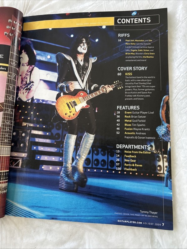 Kiss - Guitar Player Magazine Holiday 2009 Kiss Front Cover Os9 gallery