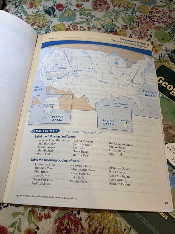 Abeka Geography Studies and Projects of the Western Hemisphere Teacher Key Bowl gallery