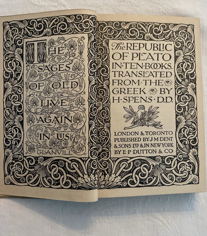 Plato’s Republic Everyman's Library Edition 64 Ernest Rhys 1929 Greek Philosophy gallery
