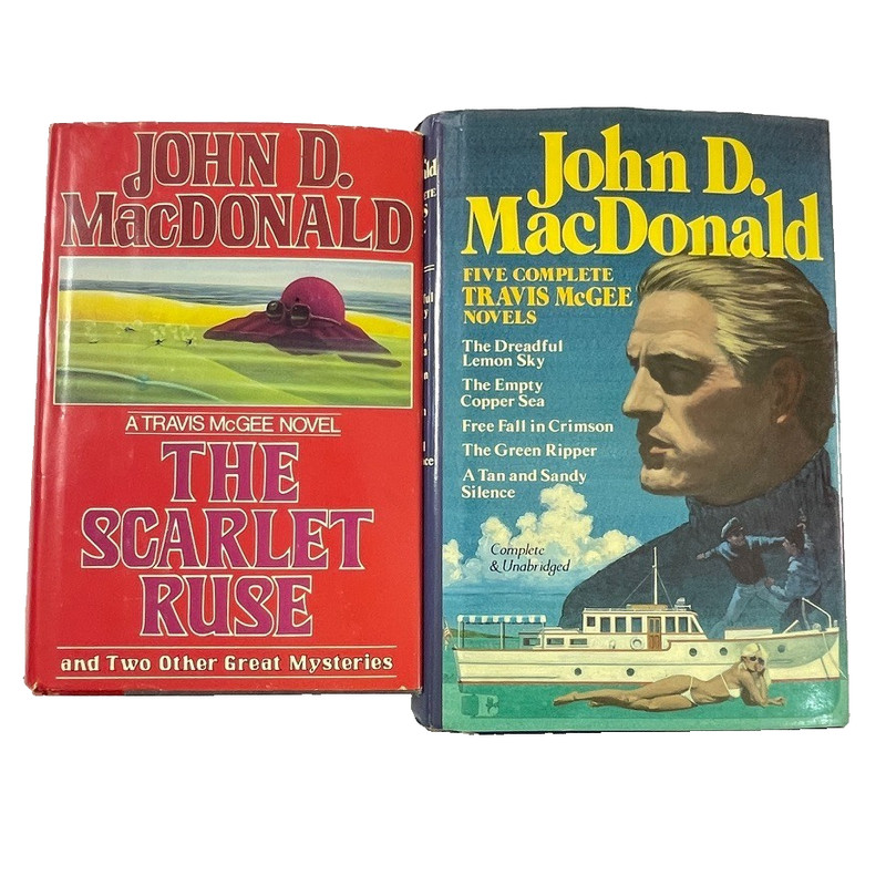 John D. MacDonald Travis McGee 2 Book Lot – 8 Novels – Avenel / Lippincott HC