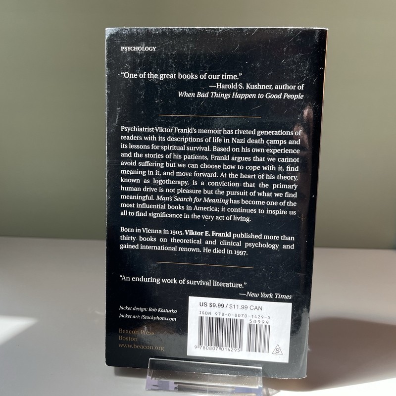 Man's Search for Meaning (OLD EDITION/OUT of PRINT) by Viktor E. Frankl... gallery