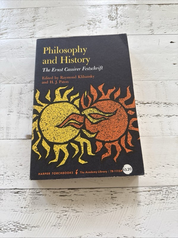 Philosophy and History 1963 Harper Torchbooks Klibansky Paton Cassirer Essays