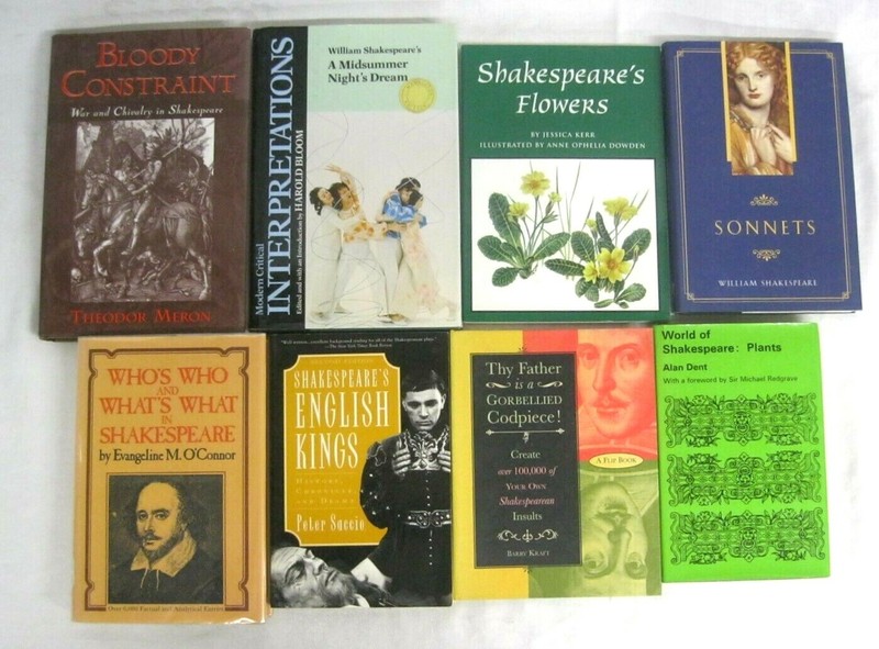 World of SHAKESPEARE Plants Flowers Sonnets Bloody Constraint Book Lot Of 8