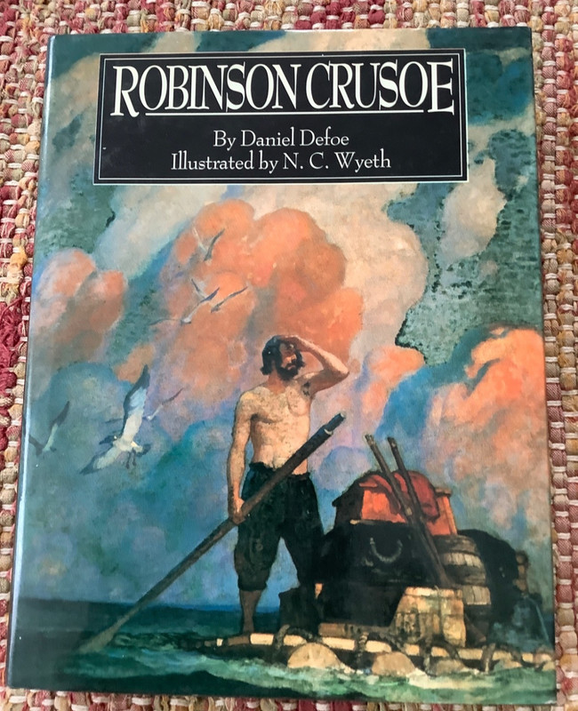 ROBINSON CRUSOE By Daniel Defoe & N. C. Wyeth HCDJ Excellent condition