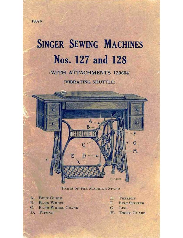 SINGER 127 128 Sewing Machine Instruction Manual - COIL BOUND - TOUGH JACKET gallery