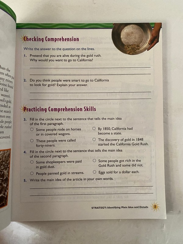 Comprehension Plus Level C Lapp Flood 1999 Reading Workbook Modern Curriculum gallery