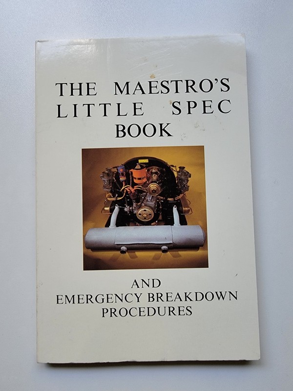 THE MAESTRO’S LITTLE SPEC BOOK Emergency Breakdown Harry Pellow 1984 Porsche 356