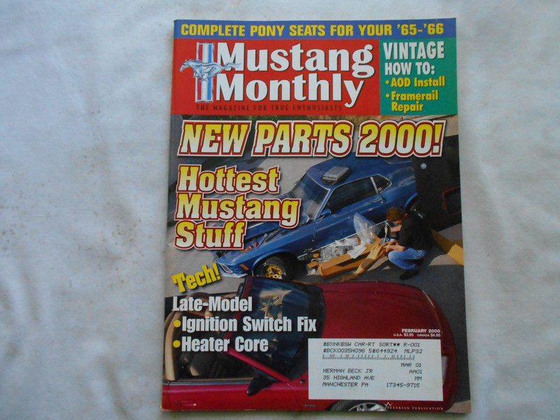 MUSTANG MONTHLY Magazine-FEBRUARY,2000