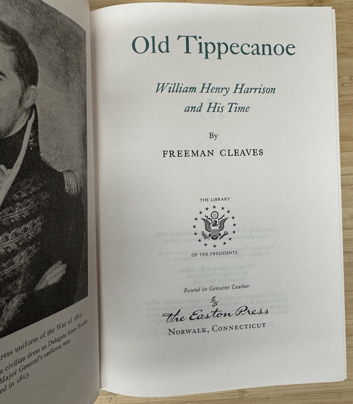 EASTON PRESS William Henry Harrison OLD TIPPECANOE Leather Collector's Ed gallery
