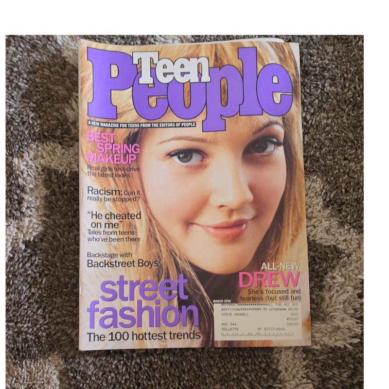Teen People Magazine March 1998 Drew Barrymore