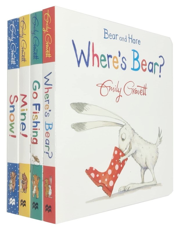 Bear and Hare Series 4 Books Collection Set By Emily Gravett (Bear and Hare : M,