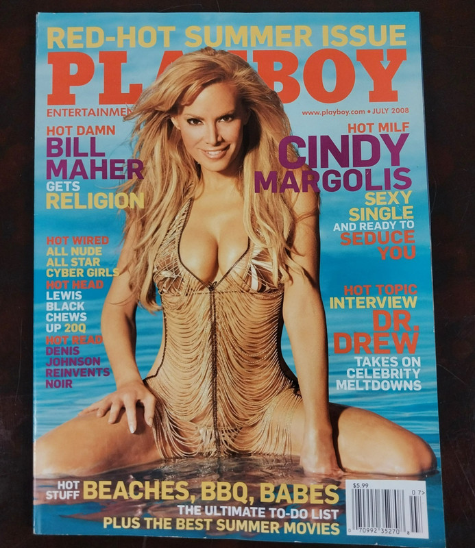 Playboy Magazine July 2008 Cindy Margolis Dr Drew Celebrity Meltdowns