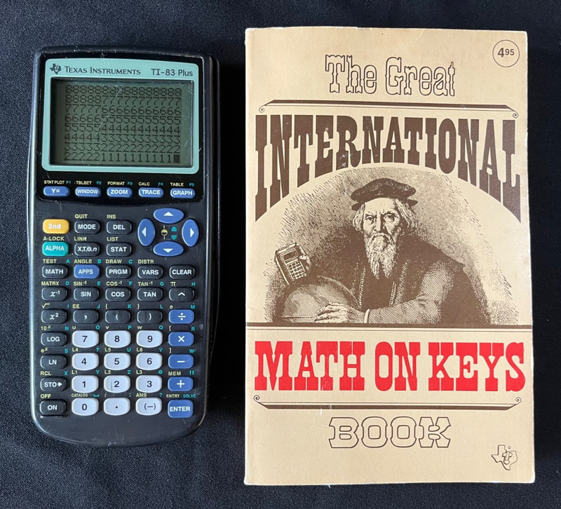 The Great International Math on Keys Paperback 1976 Texas Instruments TI-83 Plus