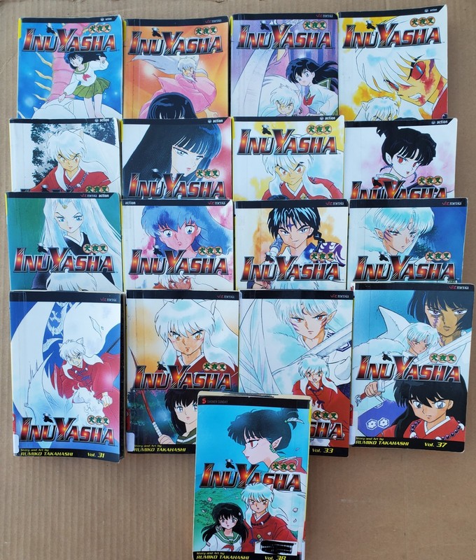 Manga PB Books Lot Of 17 Inu Yasha Rumiko Takahashi Japan Viz Media EX- library