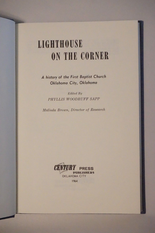 Lighthouse On The Corner by Phyllis Woodruff Sapp 1964 HC DJ 1st Baptist OKC gallery