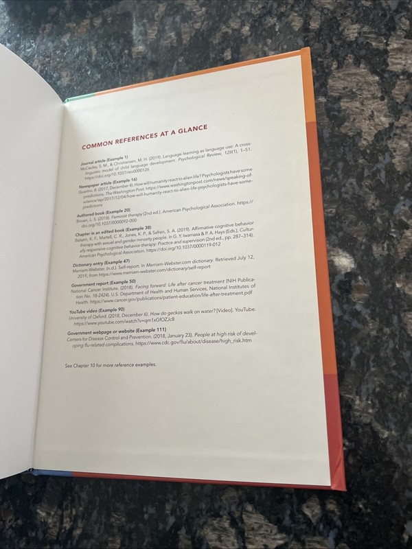 Publication Manual OFFICIAL 7th Edition of the American Psychological HB Book gallery